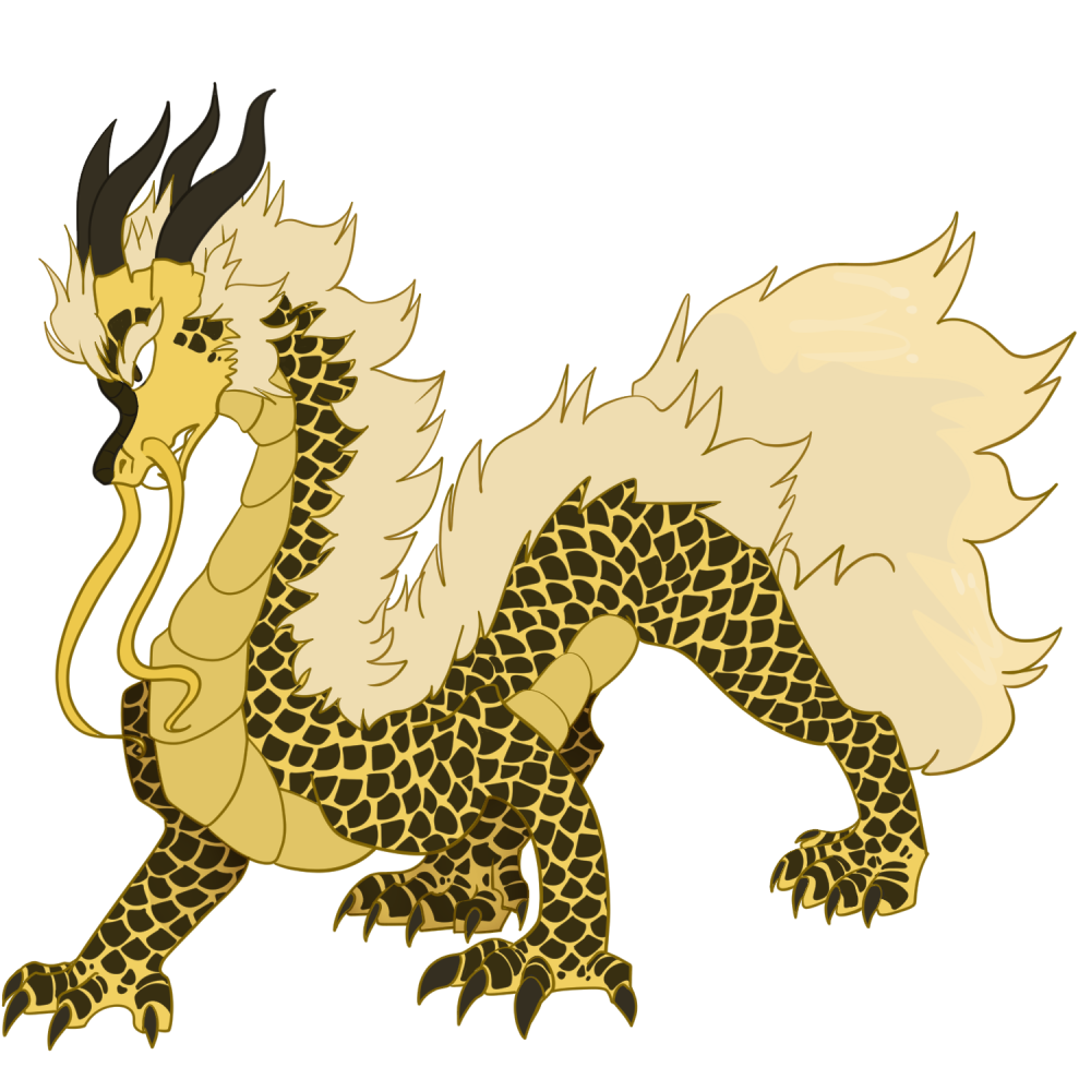 Golden Eastern Dragon